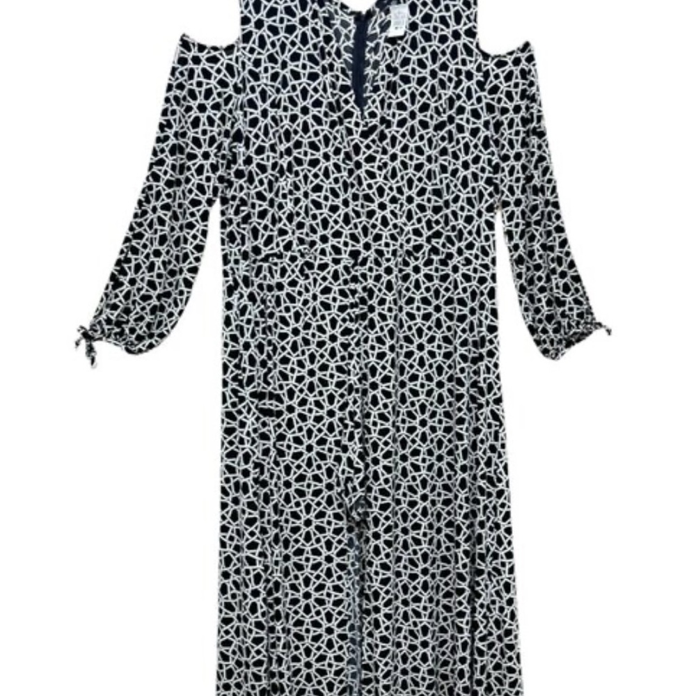 Elegant Black and White Patterned Romper